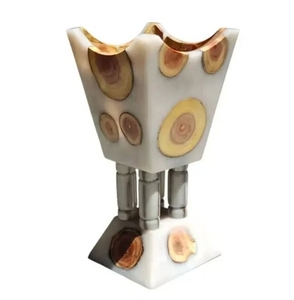 Pot à Bougie Unique Nouvelle Arrivée Résine Bois Matériel Qualité Décoration de la Maison Bois Bakhoor Brûleur Table Autres Pots à Bougies - Product Image 3