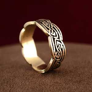 Fashion Design Tribal Knot <b>Ring</b> Boho Brass <b>Rings</b> for Men Antique Brass <b>Celtic</b> Geometric Jewelry Band <b>Ring</b> for Wholesale/OEM/ODM - Product Image 1