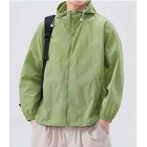Comfortable <b>Men's</b> Lightweight Nylon Windbreaker <b>Jacket</b> Waterproof and Windproof with Custom Design Zip-Up Canvas Outdoor Wear - Product Image 6