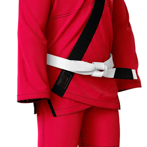 Kimono de jiu-jitsu brésilien en coton pré-rétréci à armure perlée 400 g/m² avec logo brodé, vente en gros d'usine d'arts martiaux - Product Image 3