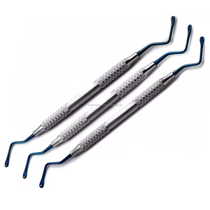 Curette dentaire Lucas en acier inoxydable, instrument chirurgical ergonomique manuel, classe CE I, modèle WPS-LBC-01, argent - Product Image 6