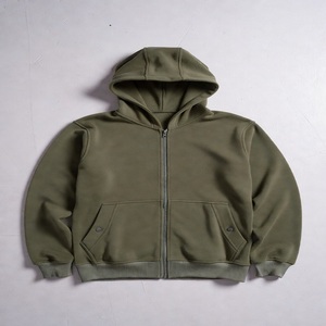Mens Minimalist Knitted <b>Fleece</b> Hoodie Premium Cotton Pullover Loose Fit Streetwear Sweatshirt Custom Logo Winter Warm - Product Image 2