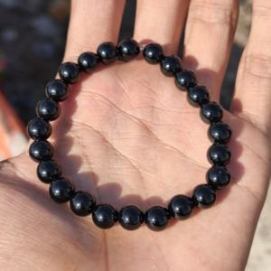 Natural Lapis Lazuli 925 <b>Silver</b> Adjustable Luxury Handmade <b>Beaded</b> <b>Bracelet</b> 8mm Smooth Minimalist Gemstone Gift for Women - Product Image 1