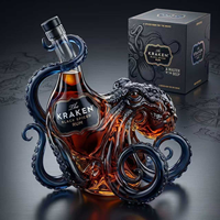 Decantador de Vino en Forma de Pulpo de Vidrio de Borosilicato de Alta Calidad, Diseño Creativo y Colorido