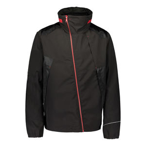 Chaqueta Softshell Asimétrica con Cierre para Hombre, Cuello Alto, Resistente al Viento, Ropa Deportiva Personalizada, Venta al por Mayor Directa de Fábrica - Product Image 1
