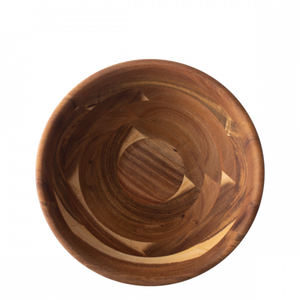 Ensaladera de Madera de Acacia con Fondo Plano, Tazón de Madera Apto para Bebés para Fiestas - Product Image 6