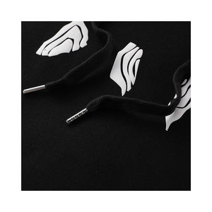 Sweat-shirt à capuche en coton doublé de satin pour homme, couleur unie, poche kangourou, bloc de couleurs, 2 tons - Product Image 6