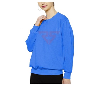 Sublimación de las mujeres sudadera al por mayor logotipo personalizado diseño poliéster algodón señoras en blanco gimnasio manga larga tops sudadera - Product Image 3