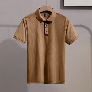 Polo homme en fibre de polyester glacée 180 g/m², personnalisé OEM, tendance, manches courtes, col chemise, décontracté, été - Product Image 2