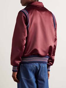 2025 veste universitaire en Satin personnalisé de haute qualité grande taille lycée Letterman brodé Baseball Varsity en gros - Product Image 3