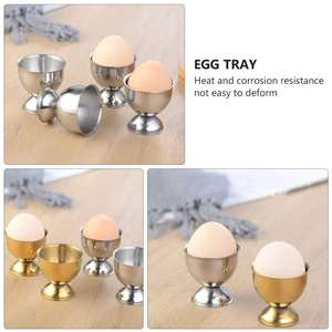 Bulk Order Dispatched Kitchen Durable Stainless Steel Portable <b>Egg</b> Holder Cup Stand Dishwasher Safe Multipurpose Breakfast - Product Image 6