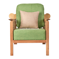 Chaise de loisirs élégante et moderne en bois massif et bambou, confortable pour la maison, le bureau, l'appartement, le salon, l'hôtel, la villa, l'intérieur
