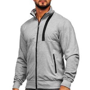 Chaqueta cortavientos deportiva de color liso de algodón ligero personalizada para hombres - Product Image 1