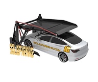SolidParking TP-200 – Élévateur de stationnement hydraulique à deux colonnes pour plafonds bas, capacité 2,0 tonnes, hauteur de levage maximale 68,9 pouces, idéal pour les maisons privées