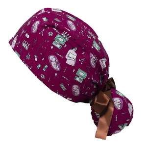 Gorro Quirúrgico para Personal de Clínica Dental, Médico, Enfermera, Gorro de Uniforme Quirúrgico Unisex de Algodón - Product Image 5