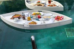 Plateau flottant naturel du Vietnam: Transformez la salle à manger de l'hôtel avec le plateau flottant à la mode pour le thé et les pâtisseries, simple, consultable - Product Image 4
