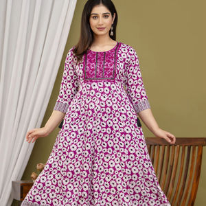 Robe longue de qualité supérieure séquence broderie travail côté Dori Handloom fabricant indien - Product Image 1