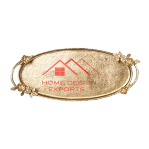 Bandeja metálica para servir comida de metal con diseño martillado de forma redonda - Product Image 4