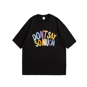 เสื้อยืดพิมพ์ลายพัฟฟ์ผ้าฝ้าย 100% แห้งเร็ว ขายส่งราคาถูก ทรงหลวมสำหรับผู้ชาย บริการ OEM เสื้อยืดพิมพ์ลายพัฟฟ์ผู้ชาย - Product Image 5