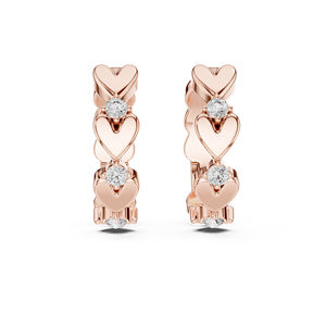 Elegantes Pendientes Redondos con Diamantes Cultivados en Laboratorio |   Oro Amarillo de 14K |   Ropa de Fiesta para Mujer, Regalo de Aniversario Nupcial Certificado de Lujo - Product Image 5