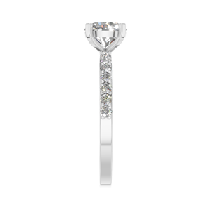 Anillo de Compromiso y Matrimonio Clásico de Oro de 18K con Diamante Cultivado en Laboratorio de 1 Quilate VS1, Joyería de Regalo para Mujer con Certificado IGI - Product Image 2