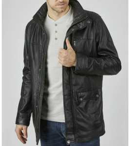 แจ็กเก็ตหนังสำหรับผู้ชายแจ็คเก็ตหนังสไตล์ใหม่ล่าสุดสำหรับฤดูหนาว - Product Image 1