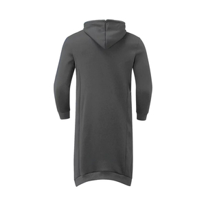 Veste à capuche longue à fermeture éclair pour hommes, couleur unie, style foncé, sweat à capuche en polyester - Product Image 5