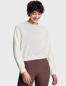 Sweat-shirt à manches longues pour femme coupe décontractée en coton molletonné durable idéal pour la mode hivernale confortable - Product Image 2