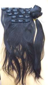 Extensiones de cabello con Clip Remy camboyano en bruto, vendedores de cabello liso virgen de larga duración, rastas de vida útil de estilo de onda profunda suelta - Product Image 2
