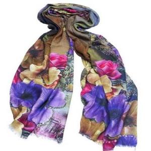 Meilleure couleur écharpe Pashmina d'hiver pour femmes design imprimé personnalisable laine cachemire avec élément de gland populaire pour les musulmans - Product Image 2