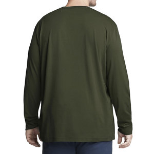 Camiseta de Manga Larga para Hombre, Elegante, de Color Sólido, Informal, de Moda, Tejido de Algodón Suave, Fabricante OEM - Product Image 3