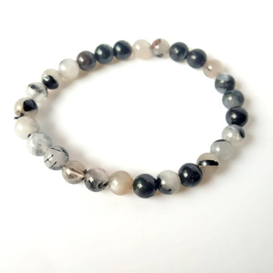 Bracelet en quartz rutile de destin divin fils multicolores dynamisés dans la ville de Mahakal artisanat en pierre semi-précieuse - Product Image 3