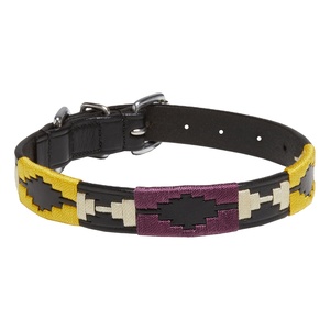 Correa para mascotas de cuero indio genuino de alta calidad, decoración de encaje con patrón de animales pequeños, accesorio para caminar sostenible para perros - Product Image 1