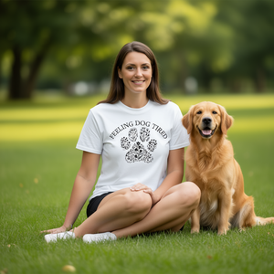 เสื้อยืดสำหรับคนรักสุนัขที่รู้สึกว่าสุนัขเหนื่อยล้า เหมาะสำหรับคุณแม่และผู้หญิง สินค้าส่งเสริมการขายสำหรับสัตว์เลี้ยง - Product Image 3
