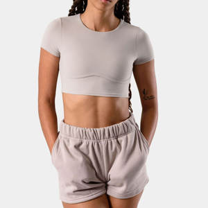 Pantalones cortos de Yoga de entrenamiento de cintura alta con bolsillos Estilo motorista Pantalones cortos transpirables y de control de barriga para gimnasio - Product Image 5