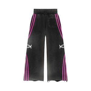 ชุดเซ็ตเสื้อฮู้ดดี้และกางเกงวอร์มสตรีทแวร์คุณภาพสูง ปี 2025 ผ้าฝ้าย 100% สไตล์วินเทจ ซิปแบบคลาสสิก กางเกงทรงขาบานแบบสเวตแพนท์ ลวดลายฟอกสีแบบแอซิดวอช - Product Image 3