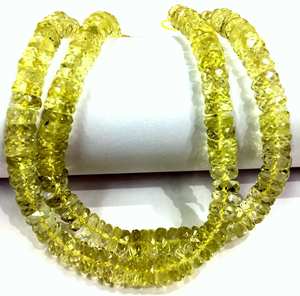 Collar de cuentas de peridoto que sopla la mente Cuentas de piedras preciosas de peridoto genuino Collar de cuentas de peridoto facetado Rondelle Gif para ella - Product Image 3