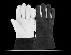 ถุงมือนิรภัยอุตสาหกรรมหนังวัวลายหนังแพะแยกเป็นชิ้นพร้อมซับในป้องกันอย่างดีสำหรับการเชื่อมทิค - Product Image 5
