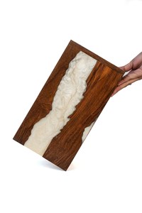 Handcrafted Rosewood White Resin <b>Memorial</b> Urn <b>Box</b> Elegant Remembrance <b>Keepsake</b> Unique Funeral Ashes Container - Product Image 6