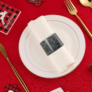 Marble Napkin Ring for Kitchen Dining Wedding and Christmas Holidays Metal and <b>Crystal</b> <b>Top</b> Decor for Special Occasions - Product Image 6