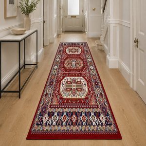 <b>RUGS</b> DEPOT LXDP-0991 Wholesale Red Burgundy Modern Vintage Digital Printed Machine Washable Chenille Area <b>Rug</b> <b>Non</b> <b>Slip</b> - Product Image 5