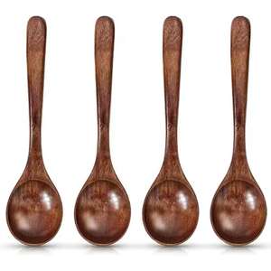 Vente en gros de cuillères en bois de qualité supérieure personnalisées pour manger cuillères en bois faites à la main cuillères en bois naturel pour la soupe café salade - Product Image 4