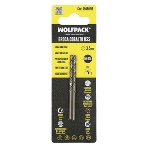 Broca cilindrica Wolfpack in cobalto HSS da 3,50 mm. Blister 2 Unità. - Product Image 6