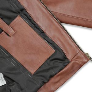 เสื้อแจ็คเก็ตหนังแกะผู้ชายระดับไฮเอนด์ หนังแท้ แฟชั่นฤดูหนาว เสื้อคลุม - Product Image 3