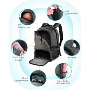 Unisex Large Capacity Waterproof Basketball Backpack Oxford Outdoor Sports Travel Laptop Storage Basketball <b>Bags</b> All-Sports - Product Image 4