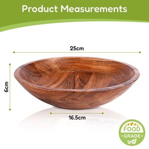 Colección de cuencos de madera hechos a mano de primera calidad Diseños para ensaladas, servir, almacenar frutas como desee usar - Product Image 6