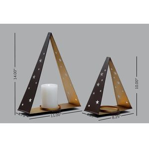 Bougeoir votif en fer sur mesure pour les décorations de Noël intérieures et extérieures Fêtes du Nouvel An-Design indien - Product Image 3