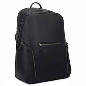 Sac à dos pour ordinateur portable en cuir véritable noir de qualité supérieure, grande capacité, sac à dos de voyage d'affaires, sac de travail de bureau, sac de luxe, USA - Product Image 2