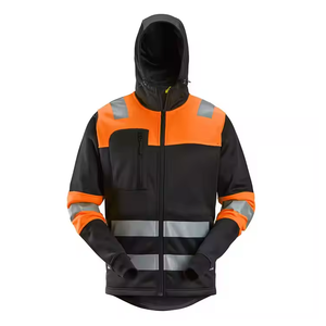 Sweat-shirt de sécurité pour hommes Sweat à capuche haute visibilité Vêtements de travail Sweat à capuche réfléchissant Hiver Léger Construction Hoodies - Product Image 2