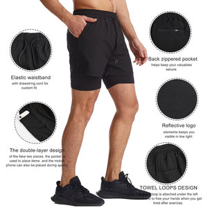 Short d'été pour hommes OEM tissu en coton respirant sur mesure pour une salle de sport décontractée ou une utilisation en extérieur avec option de marque privée - Product Image 4